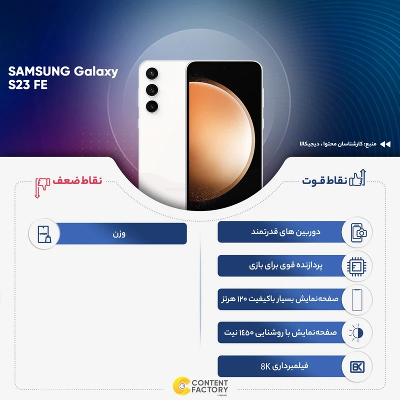 گوشی موبایل سامسونگ مدل Galaxy S23 FE دو سیم کارت ظرفیت 256 گیگابایت و رم 8 گیگابایت به همراه شارژر 25وات سامسونگ