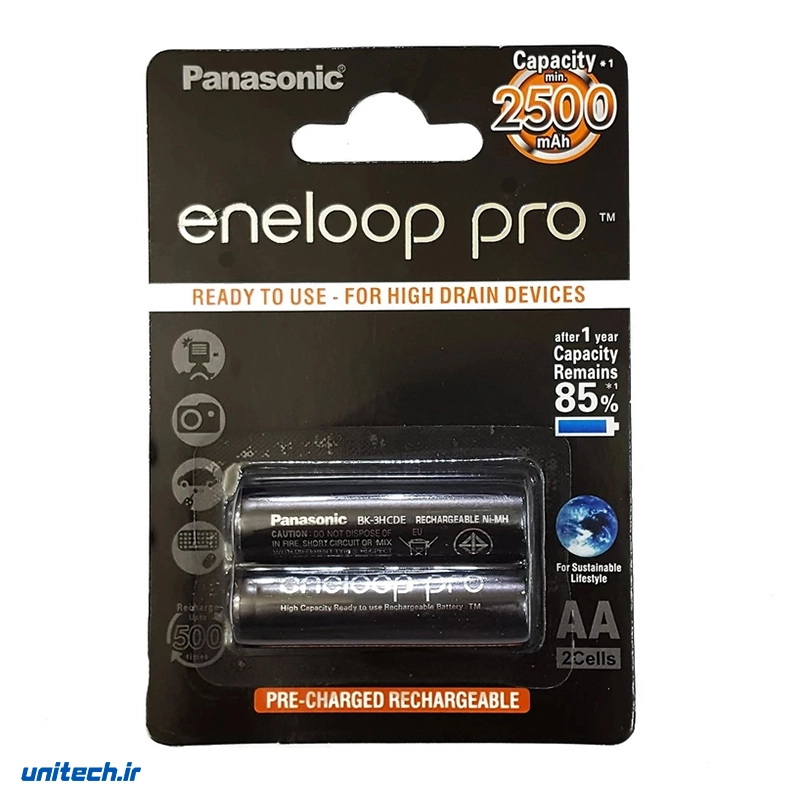 باتری قلمی قابل شارژپاناسونیک مدل Eneloop Pro بسته 2 عددی tKPWA4