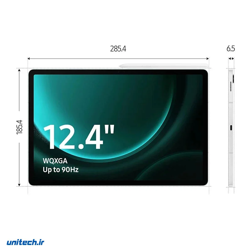 تبلت۱۲.۴اینچسامسونگمدلGalaxyTabS9FEPlus5Gتکسیمکارتظرفیت128گیگابایتورم8گیگابایت4