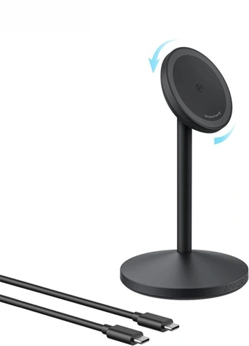 شارژر رومیزی انکر مدل MagGo Wireless Charging به همراه کابل USB-C به طول 1.5 متر