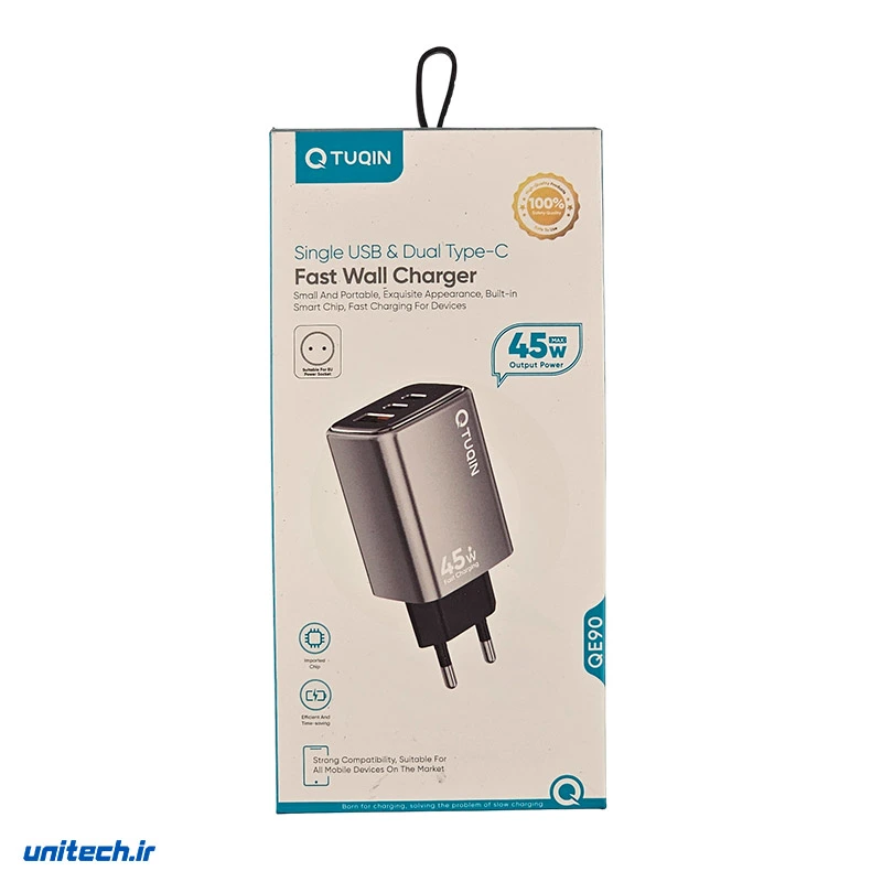 شارژر 45 وات کیوتوکین مدل QE90 به همراه کابل lm7wGe