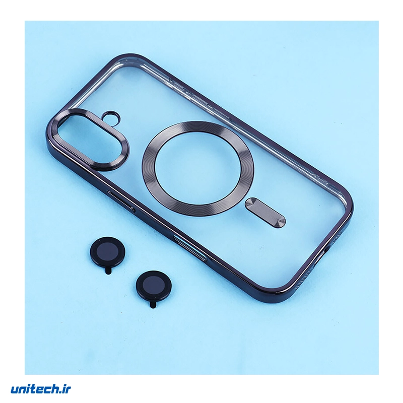 قاب ژله ای مگ سیف آیفون دور رنگی با محافظ لنز رینگی مناسب گوشی iphone 17