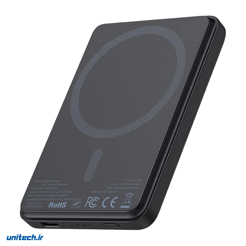 پاوربانک 15 وات مک دودو مدل MC-395 ظرفیت 5000 میلی آمپر ساعت