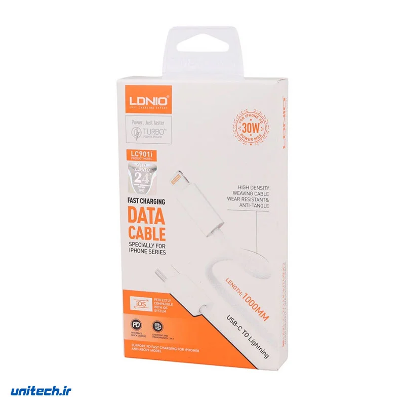 کابلتایپسیبهلایتنینگفستشارژ30واتالدینیوLC901iطول1متر3